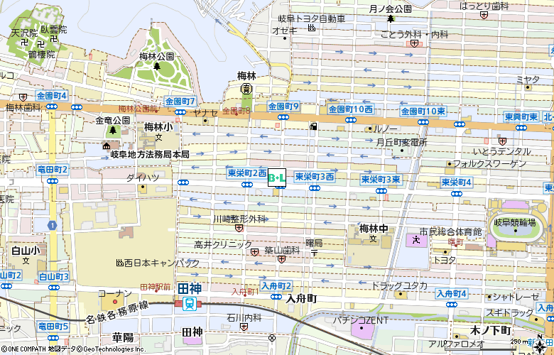 眼鏡市場　岐阜梅林(00201)付近の地図